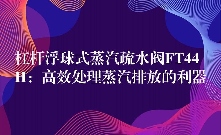 杠杆浮球式蒸汽疏水阀FT44H：高效处理蒸汽排放的利器